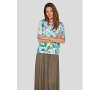 Print-Shirt RABE "T-Shirt", Damen, Gr. 40, grün, 92%Baumwolle 8%Elastan, gerade, Shirts (90780739-40) grün