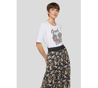 Rabe T-Shirt Wild Times Damen Weiß unifarben 95%Baumwolle/5%Elasthan Gerade Schnitt Gr. 40