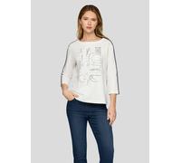 Print-Shirt RABE "T-Shirt", Damen, Gr. 42, beige, 48%Baumwolle, 48%Modal, 4%Elastan, unifarben, gerade, Shirts (49824466-42) beige