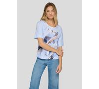 Print-Shirt RABE "T-Shirt", Damen, Gr. 42, hellblau, 50%Baumwolle, 50%Modal, unifarben, gerade, Shirts (38300755-42) hellblau