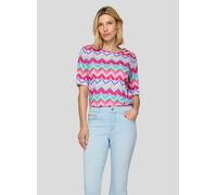 Print-Shirt RABE "T-Shirt", Damen, Gr. 42, pink, 50%Baumwolle, 50%Viskose, gemustert, tailliert, Shirts (59328921-42) pink