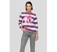 Rabe T-Shirt Purple Clouds Damen Pflaume 76%Baumwolle 16%Polyester 8%Elastan Größe 42