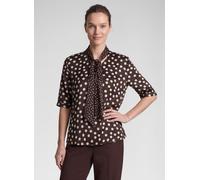 Print-Shirt RABE "T-Shirt", Damen, Gr. 44, braun, 93%Viskose 7%Elasthan, gepunktet, gerade, Shirts (12660103-44) braun