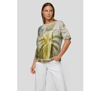 Print-Shirt RABE "T-Shirt", Damen, Gr. 44, grün, Obermaterial: 95% Baumwolle, 5% Elasthan, gemustert, gerade, Shirts (78507564-44) grün