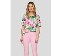 Print-Shirt RABE "T-Shirt", Damen, Gr. 44, rosa, 50%Baumwolle, 50%Viskose, tailliert, Shirts (48611132-44) rosa