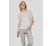 Print-Shirt RABE "T-Shirt", Damen, Gr. 44, weiß (hellgrau), Obermaterial: 87% Viskose, 13% metallisierte Fasern, unifarben, gerade, Shirts (83062922-44) hellgrau