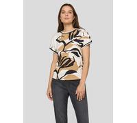 Print-Shirt RABE "T-Shirt", Damen, Gr. 46, beige, 48%Baumwolle 48%Modal 4%Elasthan, gerade, Shirts (85551928-46) beige