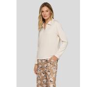 Print-Shirt RABE "T-Shirt", Damen, Gr. 46, beige, 48%Polyester 47%Viskose 5%Elasthan, unifarben, gerade, Shirts (60061025-46) beige