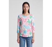 Print-Shirt RABE "T-Shirt", Damen, Gr. 46, bunt (rosa), Obermaterial: 50% Baumwolle, 50% Viskose, geblümt, tailliert, Shirts (77431110-46) rosa