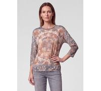 Print-Shirt RABE "T-Shirt", Damen, Gr. 46, grau, Obermaterial: 93% Viskose, 7% Elasthan, Paisley, gerade, Shirts (42888747-46) grau
