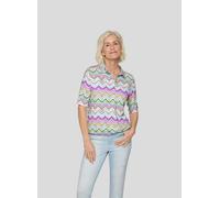 Rabe T-Shirt Zick-Zack Muster in Grün für Damen