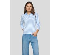 Print-Shirt RABE "T-Shirt", Damen, Gr. 46, hellblau, 100%Baumwolle, geringelt, tailliert, Shirts (16486019-46) hellblau