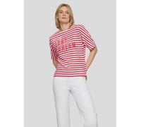 Print-Shirt RABE "T-Shirt", Damen, Gr. 46, koralle, 76%Baumwolle, 16%Polyester, 8%Elasthan, gemustert, gerade, Shirts (81949033-46) koralle