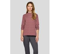 Print-Shirt RABE "T-Shirt", Damen, Gr. 46, rot, 70%Polyester, 28%Viskose, 2%Elastan, gerade, Shirts (51852067-46) rot
