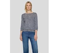 Print-Shirt RABE "T-Shirt", Damen, Gr. 48, dunkelblau, 50%Baumwolle, 50%Viskose, gerade, Shirts (52500963-48) dunkelblau