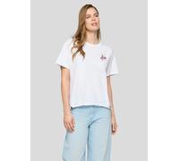 Print-Shirt RABE "T-Shirt", Damen, Gr. 48, weiß, 95%Baumwolle, 5%Elasthan, unifarben, Shirts (74894650-48) weiß