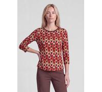 Rabe T-Shirt Drama Queen Mokka Damen Gr. 50 bedruckt tailliert Braun 92% Viskose 8% Elasthan