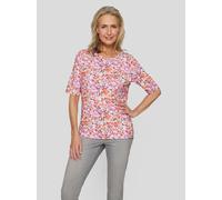 Print-Shirt RABE "T-Shirt", Damen, Gr. 50, orange, 92%Viskose 8%Elastan, gemustert, tailliert, Shirts (29271414-50) orange