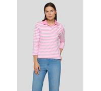 Print-Shirt RABE "T-Shirt", Damen, Gr. 50, rosa, 100%Baumwolle, geringelt, tailliert, Shirts (39687316-50) rosa