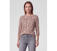 Print-Shirt RABE "T-Shirt", Damen, Gr. 52, braun, bermaterial: 92% Baumwolle, 8% Elasthan, bedruckt, tailliert, Shirts (60464806-52) braun