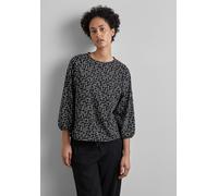 Print-Shirt STREET ONE, Damen, Gr. 36, schwarz, Stoff, 63% Polyester, 34% Viskose, 3% Elasthan, bedruckt, normal normal, Rundhals, normaler Saum, Shirts, mit Rundhalsausschnitt (31478717-36) schwarz