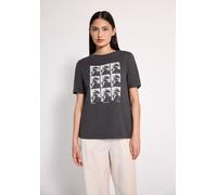 Damen Washed-Look Shirt mit Print