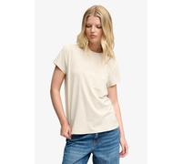 Print-Shirt SUPERDRY "LUXE CASUAL CLASSIC TEE", Damen, Gr. XL, beige (peyote beige), Single Jersey, Obermaterial: 100% Baumwolle, bedruckt, slim fit normal, Rundhals, Shirts, Baumwolle, slim fit (1672