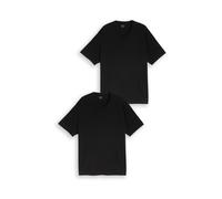 Print-Shirt TOM TAILOR PLUS, Herren, Gr. 5XL, schwarz, Single Jersey, Obermaterial: 100% Baumwolle, unifarben, regular fit normal, Rundhals, Shirts, im 2er Pack (12569943-5XL) schwarz