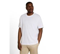 Print-Shirt TOM TAILOR PLUS, Jungen, Gr. 3XL, weiß, Single Jersey, Obermaterial: 100% Baumwolle, unifarben, regular fit normal, Rundhals, Shirts, im 2er Pack (83141304-XXXL) weiß