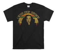 Printable Area Bette Davis I Detest Cheap Sentiment Vintage T-Shirt Filmzitat Unisex T-Shirt, Schwarz , M