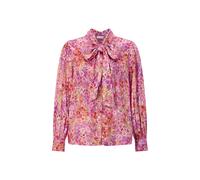 Printed Blouse with Bow Violett 38