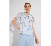 MORE & MORE - Chiffonbluse blau - Gr. - 40