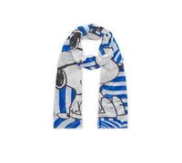 Feiner Schal aus Modalmischung mit Snoopy-Motiven blau