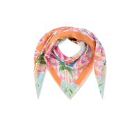 Tuch aus leichter Baumwolle mit Mustermix und AMORE MIO-Schriftzug pink