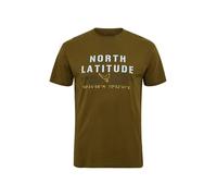 Printed T-Shirt in Übergrößen von North in Army Green