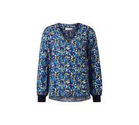 Printed v-neck blouse GRS Grau 36