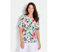 Printshirt mit floralem Alloverdruck bunt 25
