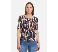 Betty Barclay Printshirt mit Rundhalsausschnitt Viskose/Elasthan Dunkelblau/Rosé Damen 38