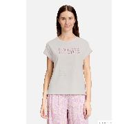 Printshirt mit Rundhalsausschnitt Patch Cream/Rosé 40