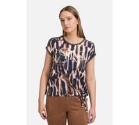 Printshirt mit Tunnelzug Dark Blue/Rosé Damen