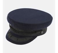 Prinz-Heinrich-Mütze Wolle Blau Schwarz Blau