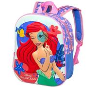 Prinzessin Arielle Meerjungfrau 3D Kindergartenrucksack Mädchen (2-6 Jahre) - Kinderrucksack für Kita & Ausflüge (31x26x11 cm) mit Flaschenhalter