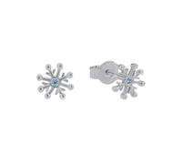 Prinzessin Lillifee Ohrstecker 925 Sterling Silber Mädchen Kinder Ohrschmuck, mit Zirkonia synth., 0,7 cm, Silber, Schneeflocke, Kommt in Schmuck Geschenk Box, 2036944