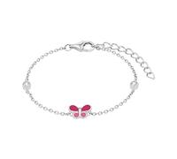Prinzessin Lillifee Armband 925 Sterling Silber Mädchen Kinder Armschmuck, mit Zirkonia synth., 12+3 cm, Silber, Schmetterling, Kommt in Schmuck Geschenk Box, 2037949