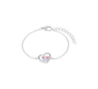 Prinzessin Lillifee Armband 925 Sterling Silber Mädchen Kinder Armschmuck, mit Zirkonia synth., 12+3 cm, Rosa, Herz/Schmetterling, Kommt in Schmuck Geschenk Box, 2039757
