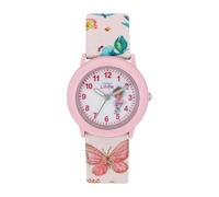 Prinzessin Lillifee Mädchen Armbanduhr 2037727 Textilband Blumen Schmetterling rosa