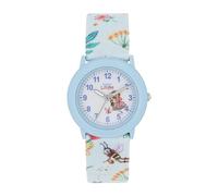 Prinzessin Lillifee Mädchen Armbanduhr 2037726 Textilband Tier- und Naturmotive hellblau