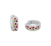 Lillifee Mädchen Creolen 2019686 Blumen Silber Emaille bunt