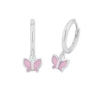 Prinzessin Lillifee Creolen 925 Sterling Silber Mädchen Kinder Ohrschmuck, 1,8 cm, Silber, Schmetterling, Kommt in Schmuck Geschenk Box, 2037941