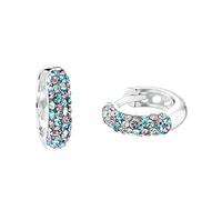 Prinzessin Lillifee Creolen 2034001 – 925er Silber, Preciosa Crystal, 1,2 cm, bunt – Damen